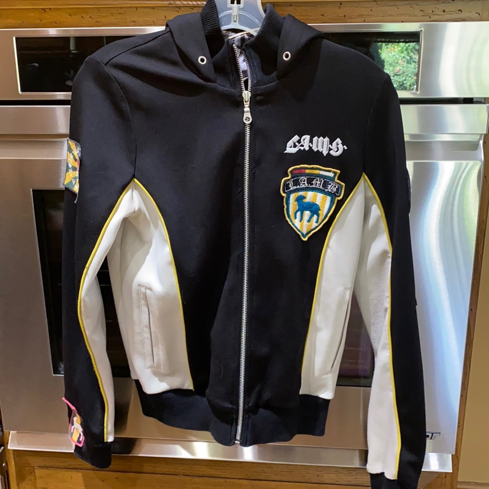 Size M LAMB jacket with hood.